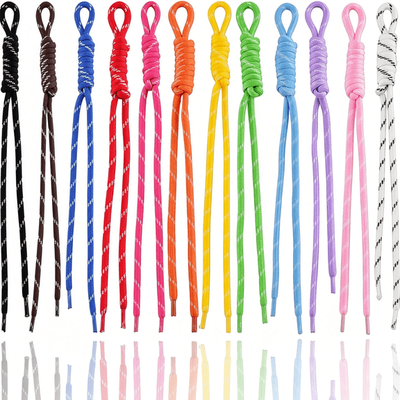 TUWAFE Paracord Keychain Paracord Bag Charm 12Pcs Braided Nylon Rope Durable Bag Charms Keychain Cord for Bag Purse Backpack Handbag