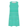 thumbnail image 5 of LYEAA Womens Casual Dresses with Pockets Plus Size Crew Neck Sleeveless Midi Dresses Striped Dressy Pullover Dresses Comfort Vacation Dresses Green L, 5 of 6
