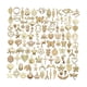 thumbnail image 4 of 200 piezas de colgantes con dijes variados, pequeños colgantes con orificio para decoración de joyería. Oro, 4 of 9