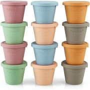 PandaEar Multicolor Silicone Reusable Baby Food Small Snack Containers (12 Count)