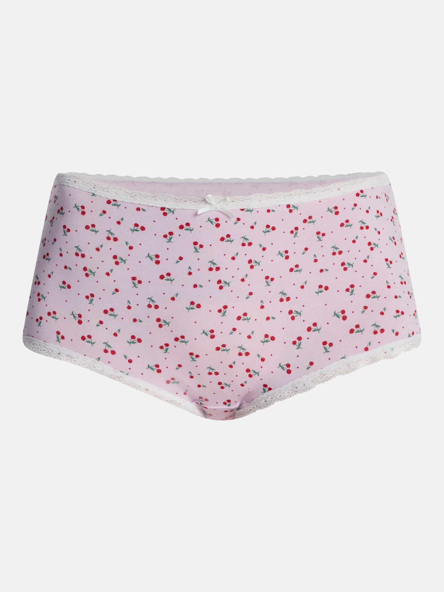 No Boundaries Women's Cotton Stretch Boy Shorts with Lace, 3-Pack, Sizes XS-XXXL