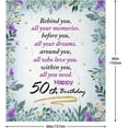 thumbnail image 4 of Mubpean 50th Birthday Gifts for Women - Blanket 60"x50" - Gifts for Women Turning 50 - 50 Year Old Gifts for Women - 50th Birthday Gift Ideas, Funny 50 and Fabulous Birthday Party Decorations Blankets, 4 of 9