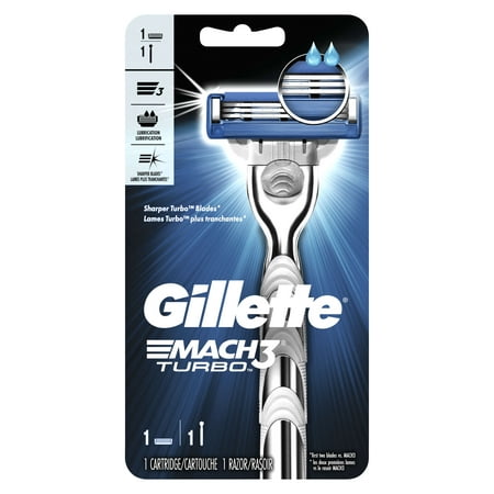 Gillette Mach3 Turbo Men's Razor, Handle & 1 Blade