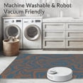 thumbnail image 5 of ODIKA 4'x6' Machine Washable Non-Slip Area Rug, Rustic Riverbed with Interlocking Motifs and Earthy Accents High Traffic Rug, Blue, 308774, 5 of 7