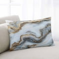 thumbnail image 2 of Modern White Gold Throw Pillow Cover 12 x 20 Inch Decorative Pillow Cover Abstract Geometric Marble Printed Lumbar Pillowcase Seasonal Rectangle Cushion Case for Couch Sofa Bed Living Room, 2 of 7