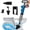 Blue, variant on FEELSO Heavy Duty Toilet Plunger, High Pressure Air Drain Blaster with Barometer, Sink Plunger & Toilet Auger Multi-Drain Unclogger