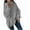 Grey, variant on Qertyioot Oversized Sweaters for Women Turtleneck Women's Solid Color Knit Pile Collar Plus Size Loose Sweater