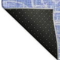 thumbnail image 3 of HomeRoots 646101 8 x 10 ft. Blue & Ivory Geometric Coastal Washable Machine Made Rectangle Area Rug with UV Protection, 3 of 6
