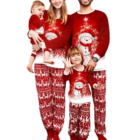 

Gwiyeopda Family Christmas Pyjamas Set Men Women Girl Boy Long Sleeve Tops Pants Set