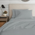 thumbnail image 4 of Purity Home 100% Organic Cotton King Light Gray Percale Bedsheet set, 300 Thread Count Breathable, Super Soft, & Cozy 4-Piece Set, 4 of 9
