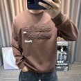 thumbnail image 4 of Sudadera con capucha de cuello redondo blanca para hombre, sudadera ajustada sin capucha para hombre, jersey de cuello redondo, novedad y top de lujo de Overfit, 4 of 5