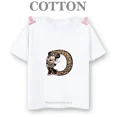 thumbnail image 3 of Camiseta de algodón con el alfabeto de Disney Mickey de la A a la Z, moda de verano para niños y niños, camisetas informales de cuello redondo y manga corta, 3 of 5