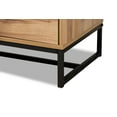 thumbnail image 4 of Baxton Studio Reid Modern and Contemporary Industrial Oak Finished Wood and Black Metal 2-Drawer TV Stand, 4 of 9