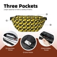 thumbnail image 4 of Naloa Geometric Pattern with Bee Print Running Belts for Men Women,Running Fanny Pack with 2-Zipper Pockets,Waterproof Waist Pack for Travel Hiking Running Outdoor Sports, 4 of 8