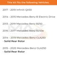 thumbnail image 3 of Max Advanced Brakes - Brake Kit for 2014 2015 2016 2017 2018 2019 Mercedes-Benz CLA250 GLA250 Solid Rear Rotor B250 Rear Replacement Drilled Slotted Black Coated Disc Brake Rotors & Ceramic Brake Pads, 3 of 10