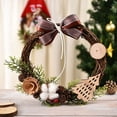 thumbnail image 1 of Edgergery Couronne Ronde de 12 Pouces Décorations de Noël Couronnes Décorations de Fenêtre Décorations de Porte Rotin, 1 of 1