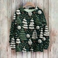 thumbnail image 4 of Women's Reindeer Snowflake Long Sleeve Christmas Pullover Cozy Winter Sweater, 4 of 9