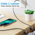 thumbnail image 7 of 18 Pack Cord Organizer Holder,Magnetic Cable Clips Management,Easy Strong Adhesive Phone USB Charger Cord,Hide Or Organize Desk Cable for Kitchen,Office,Car,Nightstand（Black）, 7 of 7
