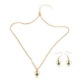 thumbnail image 4 of Conjunto de collar y aretes navideños, Material de aleación en forma de corazón, peso ligero, conjunto de joyería decorativo atractivo para mujer, 4 of 10