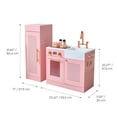 thumbnail image 5 of Teamson Kids Little Chef Chester Wooden Play Kitchen Set with Separate Fridge, Oven & 12 Food Accessories, Peach, 5 of 13