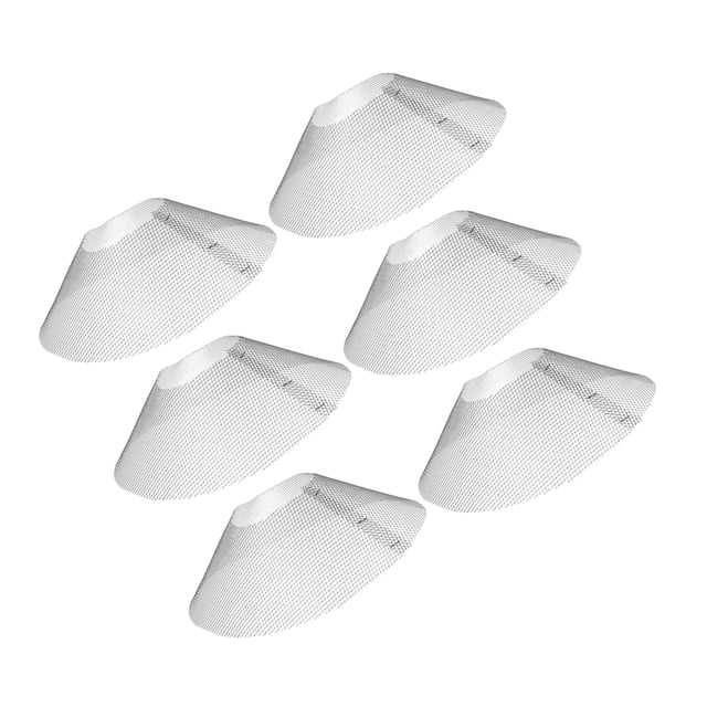 FESTFENDS 6Pcs Plated Silver Metal Grease Filter Bowl Shape for Range Hood High Efficiency Universal Kitchen Replacement