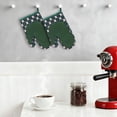 thumbnail image 3 of Unique Bargains Soft Floral Heat-Resistant Oven Mitts Cooking Gloves Green, 3 of 6