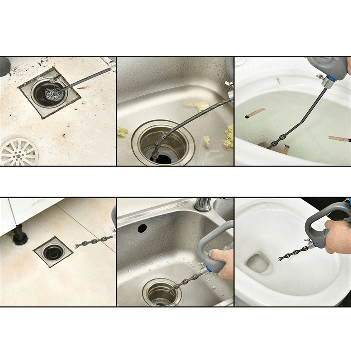 Toilet Sink Drain Unblocker Sewer Pipe Plunger Dredge 10 M Handheld Extendable Bathroom Kitchen Cleaning Tools