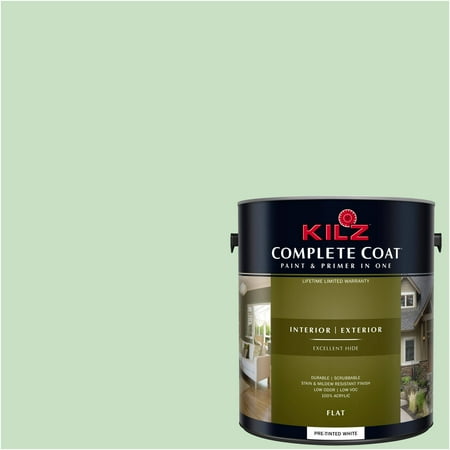 Pale Green Pants - KILZ COMPLETE COAT Interior/Exterior Paint & Primer in One #RG190-02 Budding Green