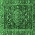 thumbnail image 1 of Ahgly Company Indoor Square Abstract Emerald Green Modern Area Rugs, 3' Square, 1 of 4