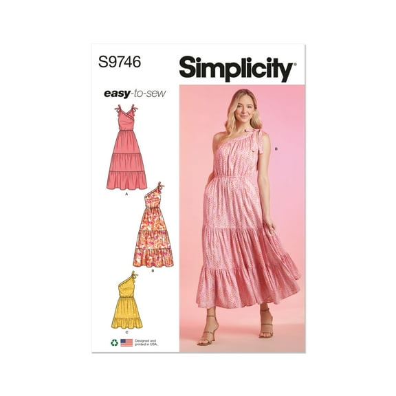 Simplicity Sewing Pattern 9746 - Misses' Dresses, Size: H5 (6-8-10-12-14)