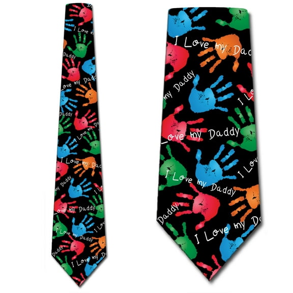 Fathers Day Tie Mens I love my Daddy Neckties by Three Rooker