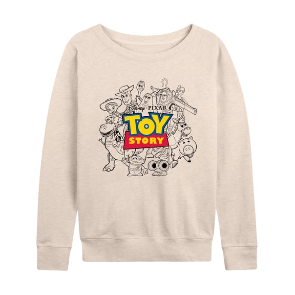 Toy Story - Toy Story Character Collage - Women's French Terry Long Sleeve Pullover
