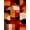 Burnt Orange Rust Brown, Pattern 5, variant on ODIKA 2'x3' Washable Accent Rug Pet Friendly, Bedside Mat Boho Dorm Bohemian Classroom Small Abstract Intersecting Lines with Rounded for Bedroom, Nursery, RV