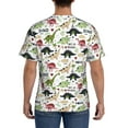 thumbnail image 3 of Qekee Dinosaur Classic Fit T-Shirt Men's Shirt Men's Tight Short Sleeves for Exercise, Running, Mountaineering - Dinosaur, 3 of 9