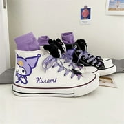 Kuromi Girls Shoes Fashion Sneakers, Flat & Closed Toe Black, 35-42