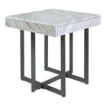 thumbnail image 3 of Furniture of America Ariadne 1-Drawer Wood Gray and Gun Metal End Table, 3 of 11
