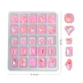 thumbnail image 6 of dianhelloya 25Pcs Nail Decorations Creative Love Heart Butterfly Square Faux Crystal 3D Charms DIY Nail Art White, 6 of 8