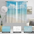 thumbnail image 2 of Beach Window Curtain Ocean Coastal Tropical Blue Sky Sea Nautical Seashore Seascape White Cloud Living Room Bedroom Bathroom Curtains 2 Panels Rod Pocket Drapes 42"W x 96"L (Pack of 2), 2 of 6