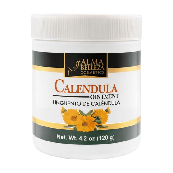 Alma Belleza Calendula Ointment (4.2 Oz) for Relief from Minor Burns, Cuts, Scrapes, and Insect Bites, 120g