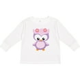 thumbnail image 3 of Inktastic Cute Pink and Purple Owl Girls Long Sleeve Toddler T-Shirt, 3 of 5