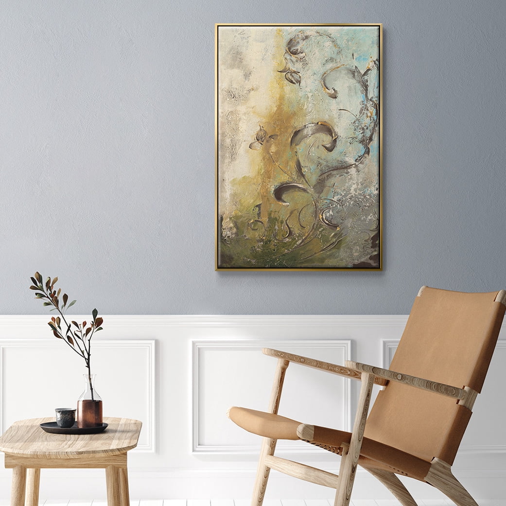 Enchanted Garden I Framed Premium Gallery Wrapped Canvas - Ready to Hang - 17 x 25 - Gold Floating Frame