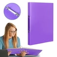 thumbnail image 2 of Files and folders for kids，Durable Binders 2 Ring A4 One Inch Binder File Organizer for Letter Size Documents Presentation Office Purple 1 Pack, 2 of 9