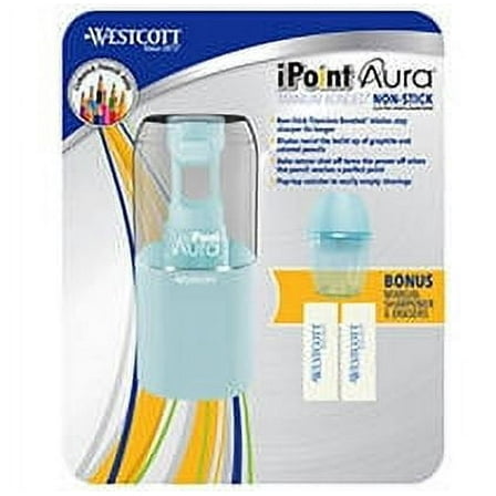 Westcott iPoint Aura Electric Mint Pencil Sharpener