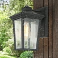 thumbnail image 1 of LNC Farmhouse Outdoor Lantern Wall Sconce with Seeded Glass for Patio,Black, 1 of 12