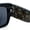 Black Skull, variant on Locs Mens Day of Dead Skull Print Thick Arm Rectangle Horn Rim Sunglasses Beige