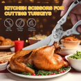 thumbnail image 3 of Kitchen Scissors, Kitchen Shears, Poultry Shears Heavy Duty, Kitchen Scissors for Food, Turkey, Chicken, Thanksgiving, Christmas Day, 3 of 7