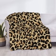 thumbnail image 3 of Disketp Leopard Print Flannel Blankets - Thick and Warm Blanket for Winter, Soft Fuzzy Plush King Blanket for All Seasons-40"x30", 3 of 6