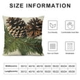 thumbnail image 5 of COMIO Decorative Lumbar Pillow Cover Green Christmas Brown Pine Cone On White Holiday Xmas Nature Branch Spruce Fir Natural Celebration Throw Cushion Case for Couch Bed Car, 5 of 5