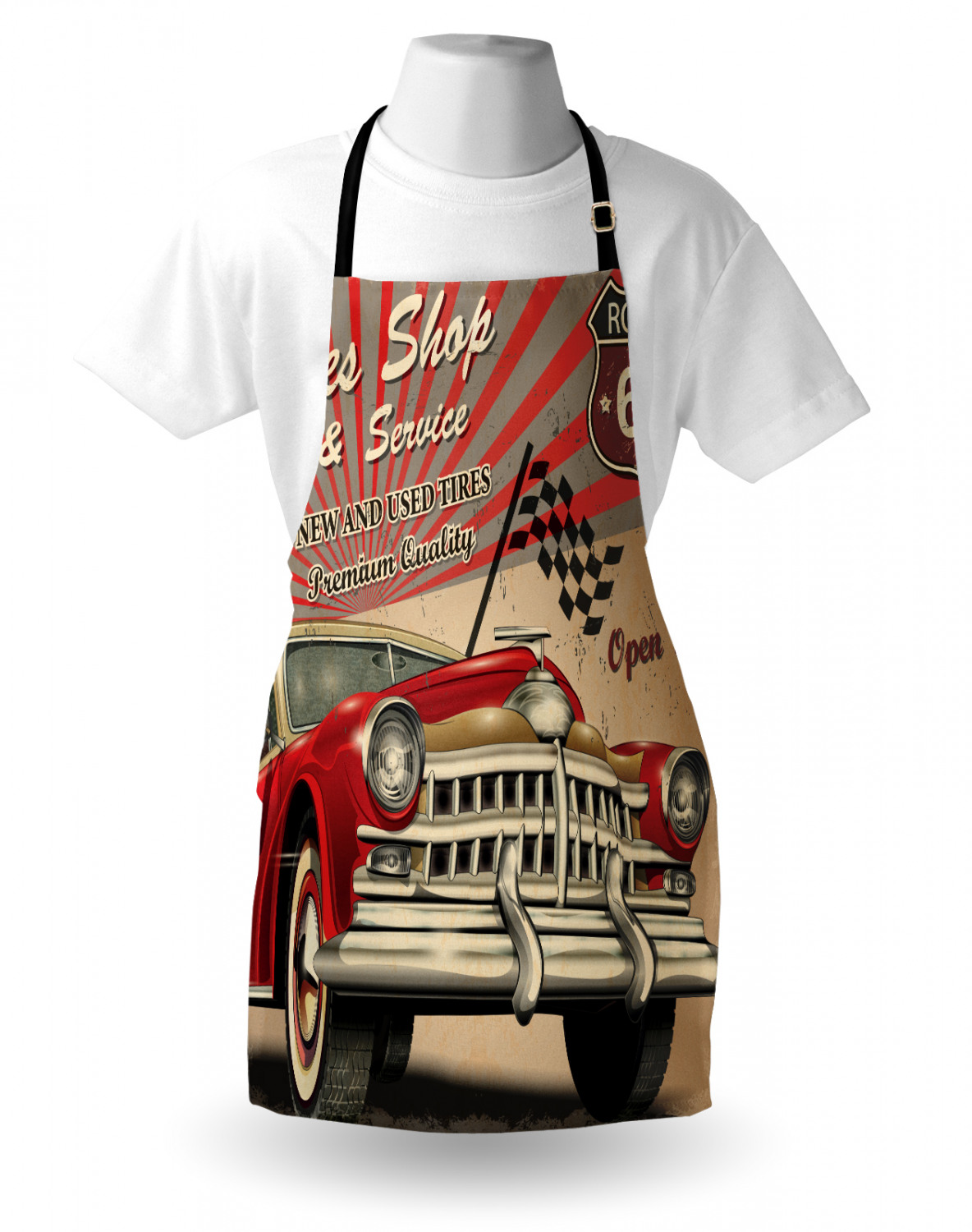 Toddler Retro Cars Apron