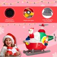 Gymax 6FT Long Inflatable Santa Claus Drives Helicopter Christmas Decor